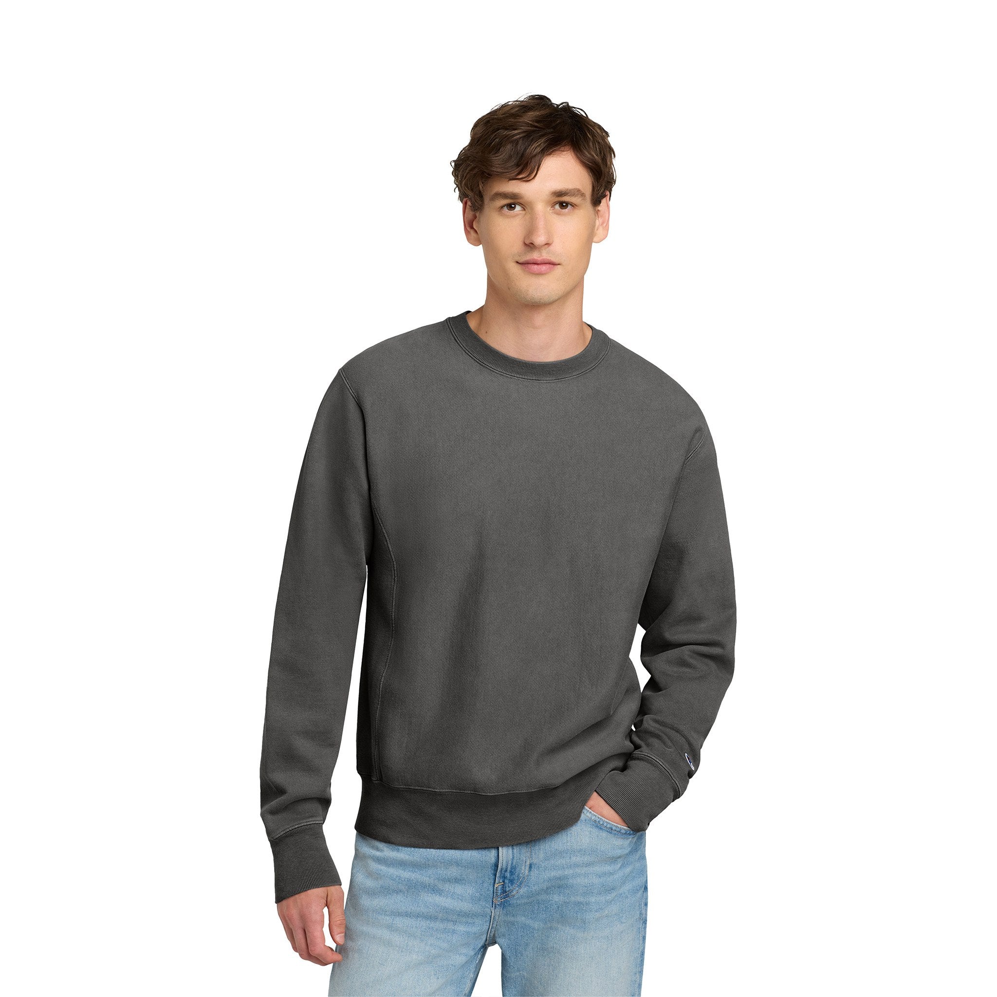 Champion® Reverse Weave® Garment-Dyed Crewneck Sweatshirt (Q603332)
