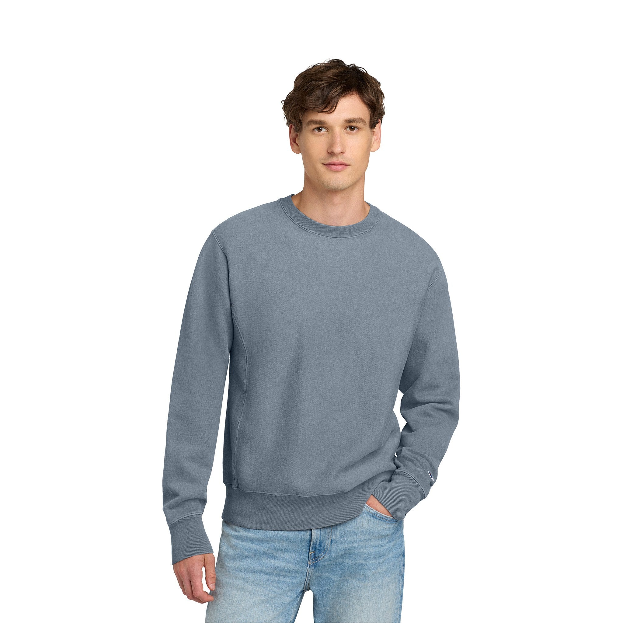 Champion® Reverse Weave® Garment-Dyed Crewneck Sweatshirt (Q603332)