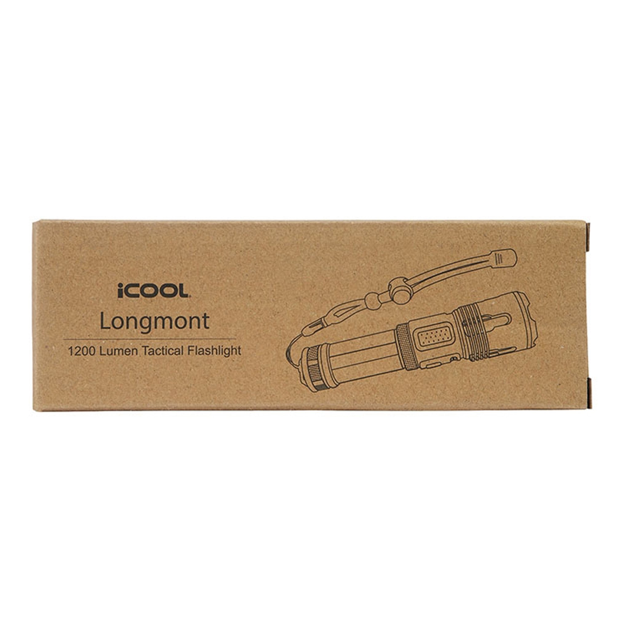 iCOOL® Longmont 1000-Lumen Aluminum Tactical Flashlight (Q604022)