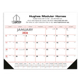 Red & Black Desk Pad With Vinyl Corners Calendar Imprinted with Logo (Q604722)