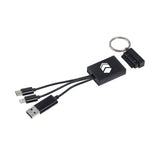 Triplet 3-in-1 Charging Cable With Screen Cleaner Imprinted with Logo (Q606722)