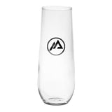 8.5 Oz. Vina Stemless Flute (Silkscreen)  Imprinted with Logo (Q616022)
