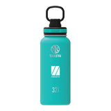 32 Oz. Takeya Water Bottle - Ocean Blue Imprinted with Logo (Q621622)