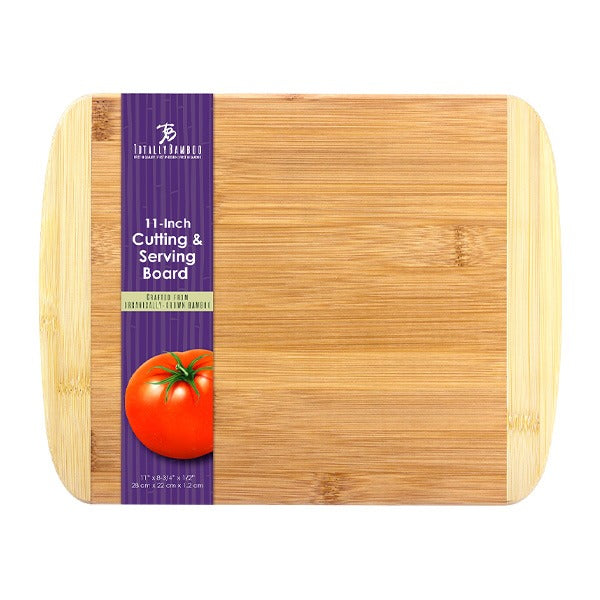 11 x 8.75 Inch Two-Tone Bamboo Cutting Board (Q625022)