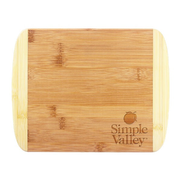 11 x 8.75 Inch Two-Tone Bamboo Cutting Board (Q625022)