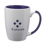 12 Oz. Two-Tone Coffee Mug Imprinted with Logo (Q629222)