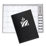 Monthly Desk Planner - Leatherette Imprinted with Logo (Q630211)