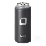 12 Oz. Swig Skinny Can Cooler - Matte Grey Imprinted with Logo (Q630522)