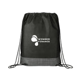 Crossweave Heat Sealed Drawstring Bag Imprinted with Logo (Q632422)