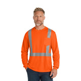 CornerStone® ANSI 107 Class 2 Mesh Long Sleeve Tee Imprinted with Logo (Q643332)
