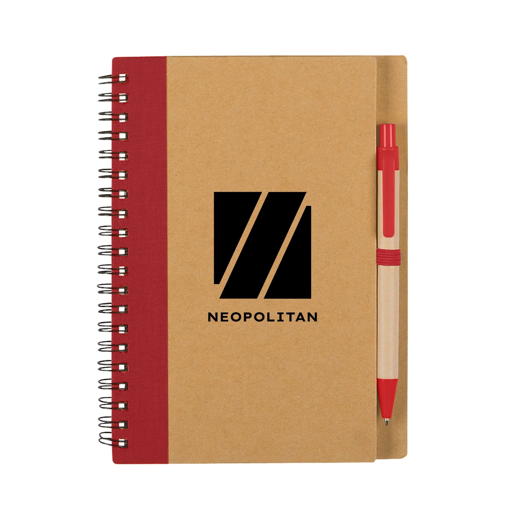 Eco-Inspired Spiral Notebook & Pen (80 Pages) (Q649311)