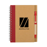 Eco-Inspired Spiral Notebook & Pen (80 Pages) with Logo (Q649311)
