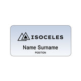 Value Reusable Name Badge: 3.03 x 1.53 Inch Imprinted with Logo (Q660022)