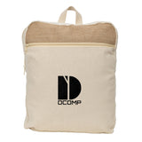 Savanna Jute & Recycled Cotton Backpack Imprinted with Logo (Q670922)