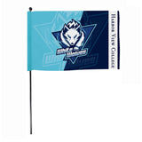 12 x 8 Inch DisplaySplash Hand Flag Imprinted with Logo (Q671722)