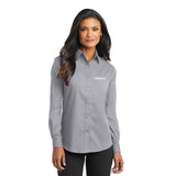 Port Authority® Ladies Long Sleeve Value Poplin Shirt Imprinted with Logo (Q675235)