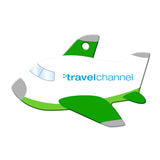 Green Plane Shaped Luggage Tag Imprinted with Logo (Q679322)
