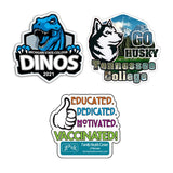 Customcut™ 25.1 To 36 sq. Inch Vinyl Stickers In Singles Imprinted with Logo (Q687022)