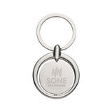 Circular Metal Key Tags Imprinted with Logo (Q688911)