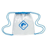 Clear Game Drawstring Backpack Imprinted with Logo (Q689922)