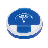 4 Compartment Round Pill Holders Imprinted with Logo (Q694411)