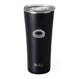 22 Oz. Swig Matte Tumbler - Black Imprinted with Logo (Q700522)