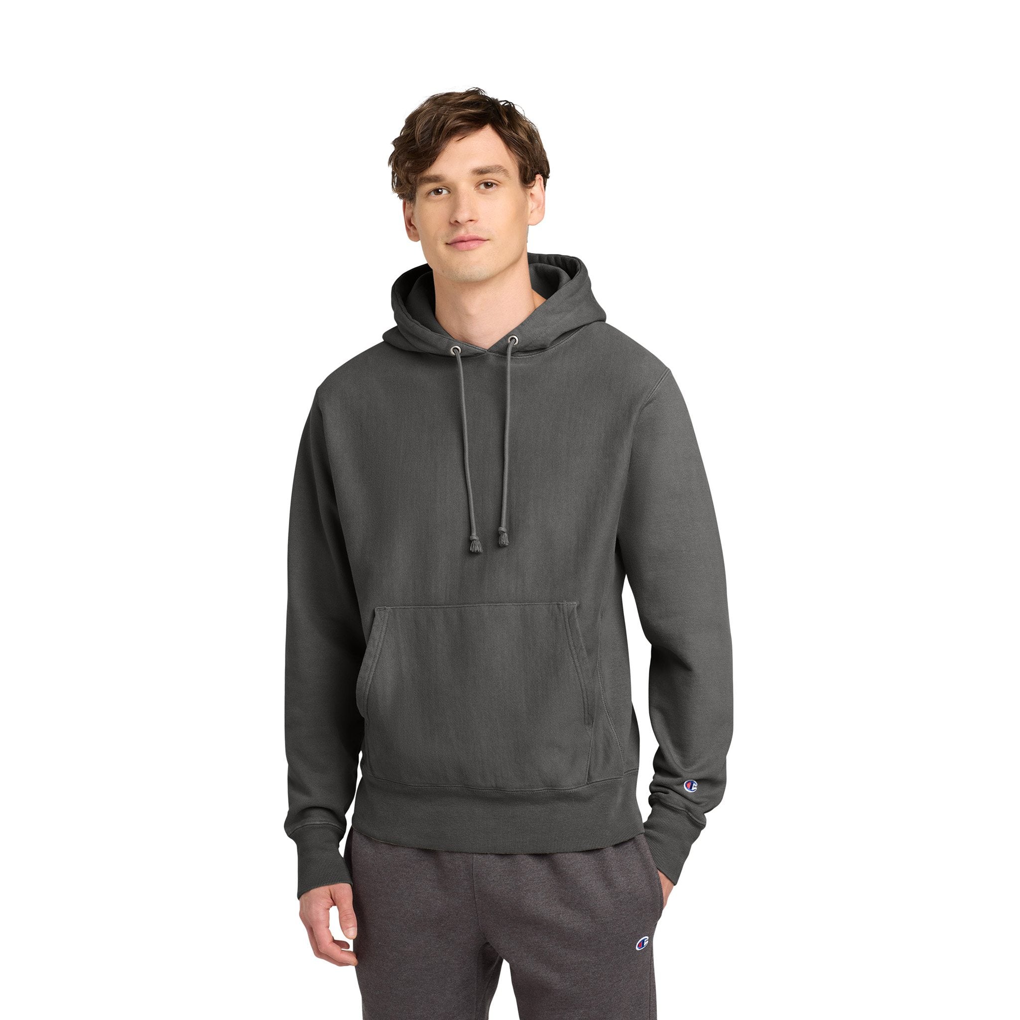 Champion® Reverse Weave® Garment-Dyed Hooded Sweatshirt (Q703332)