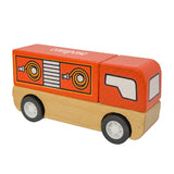 Wooden Fire Truck Imprinted with Logo (Q710822)