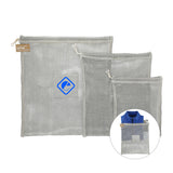 Recycled Cotton Mesh Cinch Pouch Set Imprinted with Logo (Q715622)
