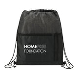 Grid Drawstring Backpack Imprinted with Logo (Q725622)