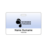 Memphis Event Name Badge: 3.38 x 2.13 Horizontal Imprinted with Logo (Q730022)