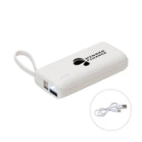 5000mAh Chancellor Power Bank With USB-C Built-in Cable Imprinted with Logo (Q750922)