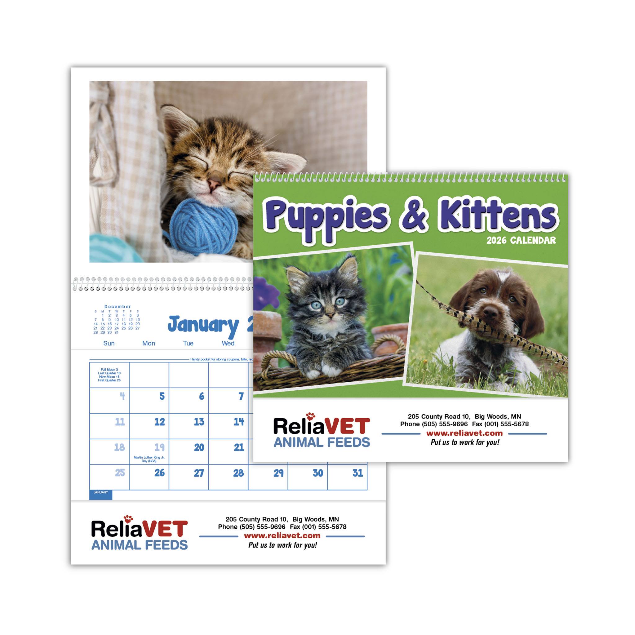 Puppies & Kittens Pocket Calendar (Q755722)