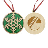 Layered Wood Ornament: Snowflake Imprinted with Logo (Q771332)