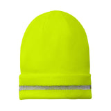 CornerStone® Enhanced Visibility Beanie with Reflective Stripe Imprinted with Logo (Q773332)