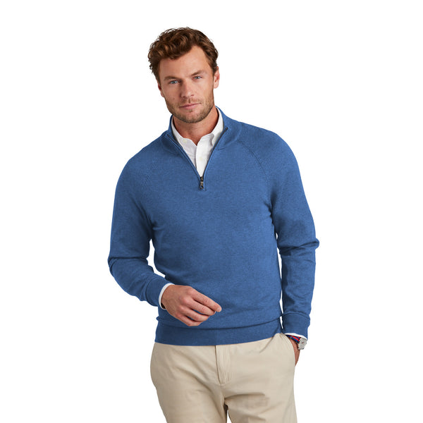 Custom Brooks Brothers® Cotton Stretch 1/4-Zip Sweater