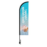 9 ft. Height Bow Flag Carbon Fiber Kit - Single Sided Print Imprinted with Logo (Q779022)