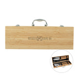 Bamboo BBQ Set (5 pcs.) Imprinted with Logo (Q782311)