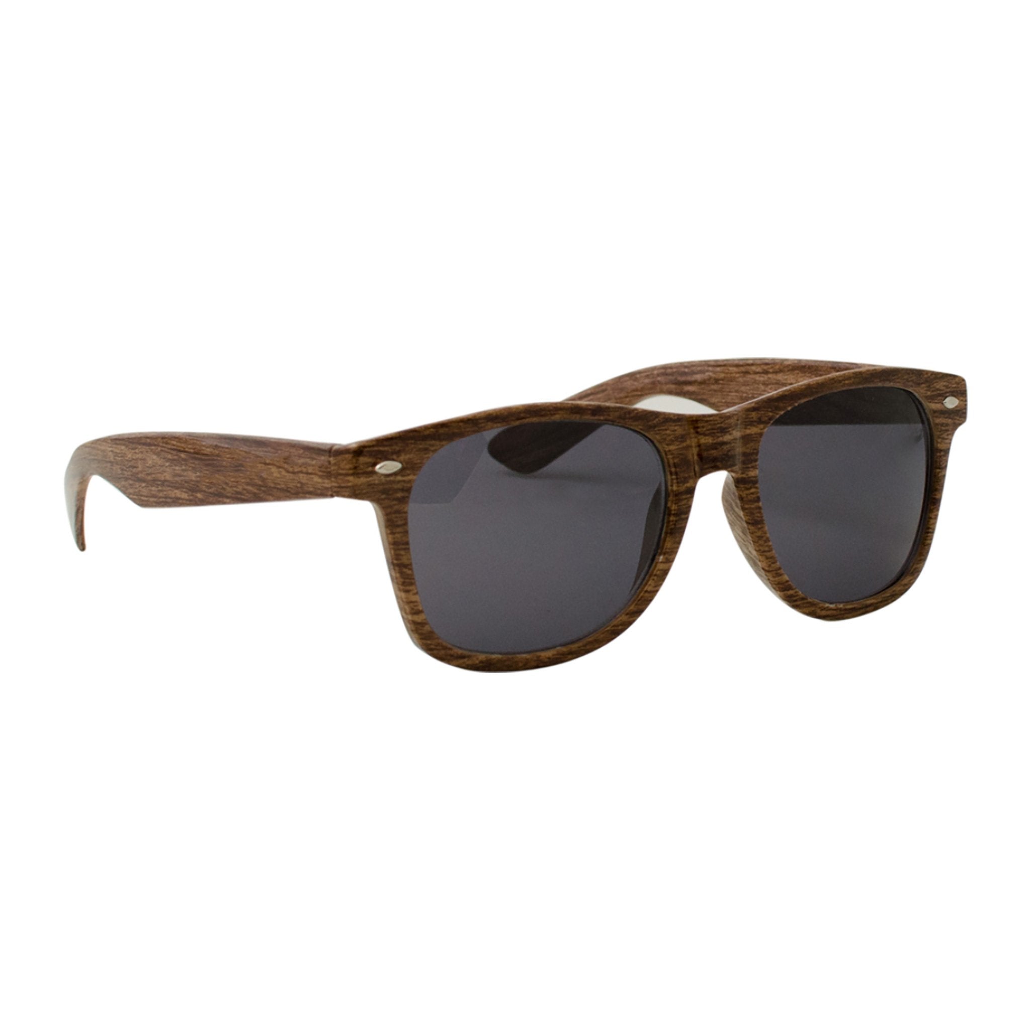 Wood Grain Plastic Miami Sunglasses (Q782511)