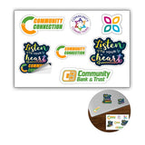 Customcut™ 4 x 6 Inch Vinyl Sticker Sheets Imprinted with Logo (Q787022)