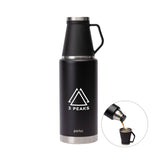 51 Oz. Perka® Rover Stainless Steel Growler W/ Cup Imprinted with Logo (Q788322)