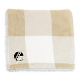 Microfiber Plaid Sherpa Blanket Imprinted with Logo (Q789822)