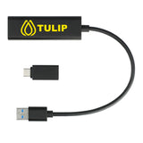 Aluminum 4-Port USB 3.0 Hub With Type C Adapter Imprinted with Logo (Q793422)