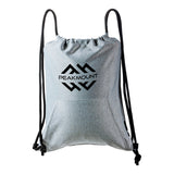 Chrome Fleece String Backpacks by Taroko™ Imprinted with Logo (Q806711)