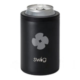 12 Oz. Swig Combo Can And Bottle Cooler - Matte Black Imprinted with Logo (Q810522)