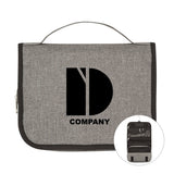 Heathered Hanging Toiletry Bag Imprinted with Logo (Q822611)