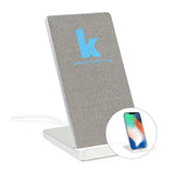 Auden Aluminum Wireless Charging Stand Imprinted with Logo (Q822922)