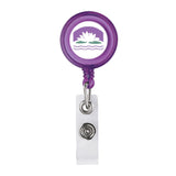 Plastic Badge Holder with Crocodile Clip Imprinted with Logo (Q824311)