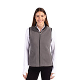 Cutter & Buck Cascade Eco Fleece Womens Vest Imprinted with Logo (Q824332)