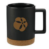 Bates 15 Oz. Ceramic Mug With Cork Base Imprinted with Logo (Q824422)